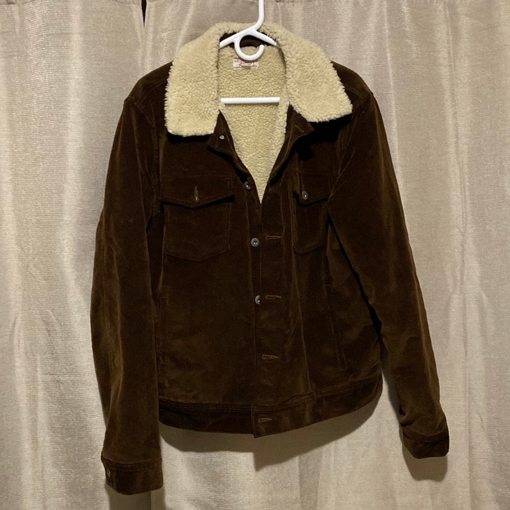JCrew Men’s Wallace & Barnes Sherpa lined corduroy jacket with primaloft